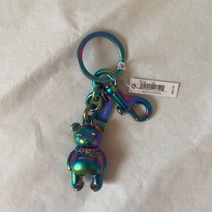 Rare Coach Holographic Bear Key Chain